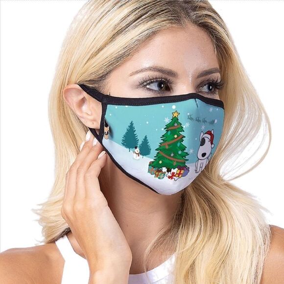Pick Any 2 for $13 or 4 $20 Puppy Holidays Facemask - Picture 2 of 3